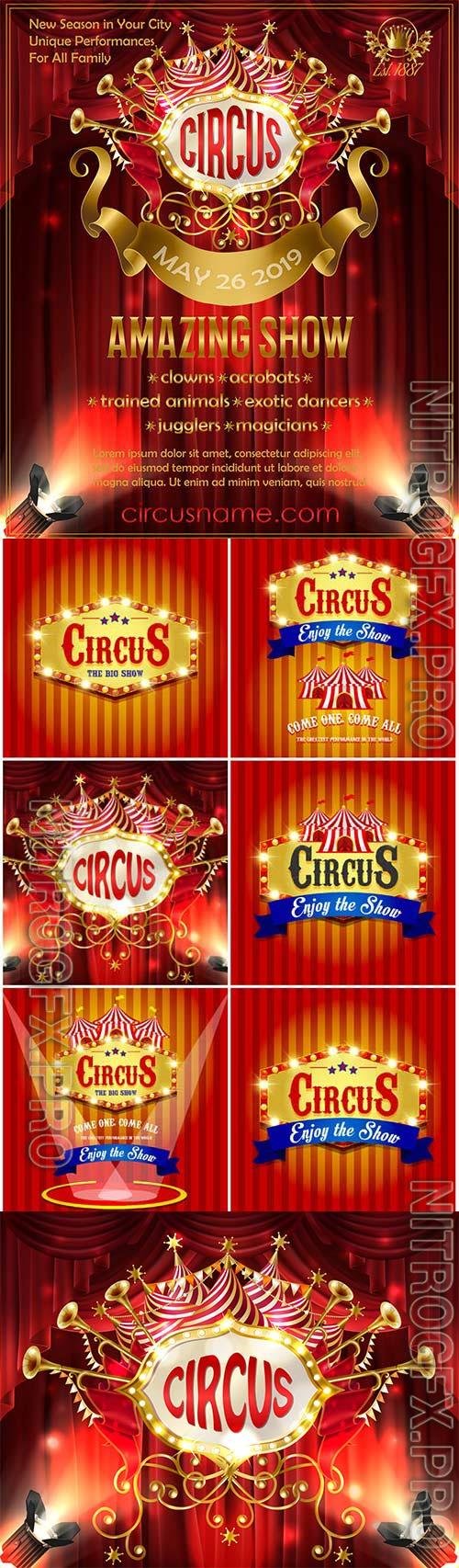 Circus, vector posters