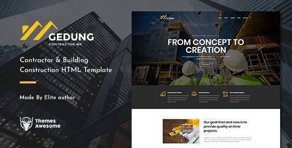 ThemeForest - Gedung v1.0 - Contractor & Building Construction HTML Template - 34636273