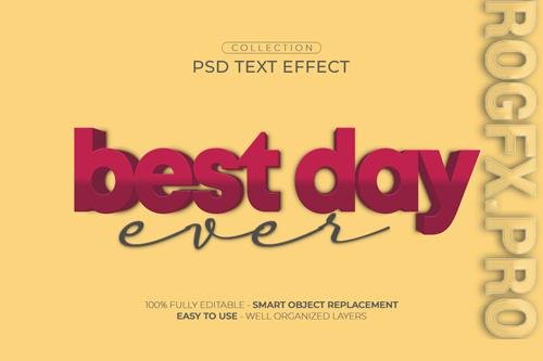 Best day ever custom text effect psd