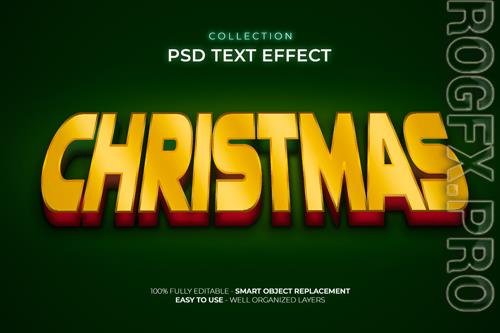 Christmas custom text effect psd