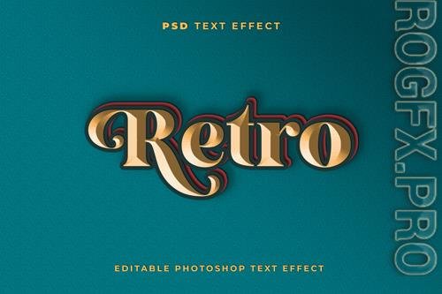3d retro text effect template with green background premium psd