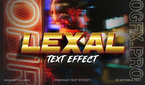 Lexal 3d text effect mockup template premium psd
