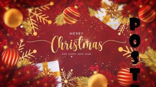 Merry Christmas Text Logo Reveal - 34983754