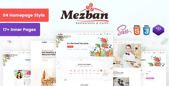 ThemeForest - Mezban v1.0 - Food Delivery, Food Blogger & Restaurant HTML Template - 25394391