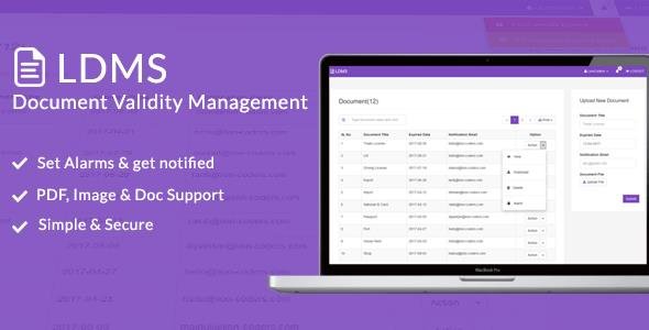 CodeCanyon - LDMS v1.3 - Document Validity Manager - 19760698 - NULLED