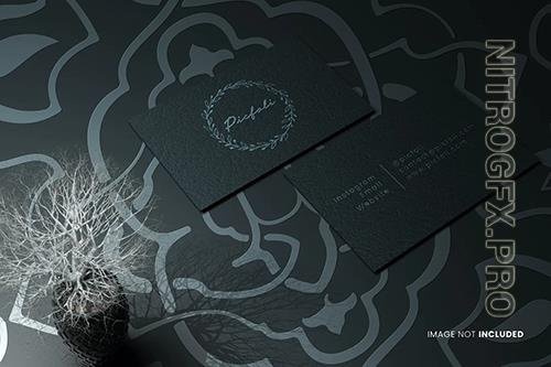 Dark luxury elegant business card mockup