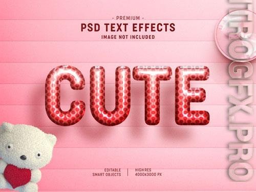 Cute Valentine Balloon Text Effect PSD