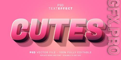Cute text and font effect style editable template psd