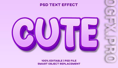 Cute text effect style template