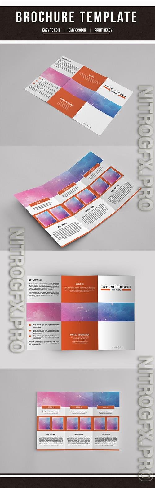 Business Brochure Layout with Orange Accents 199626889