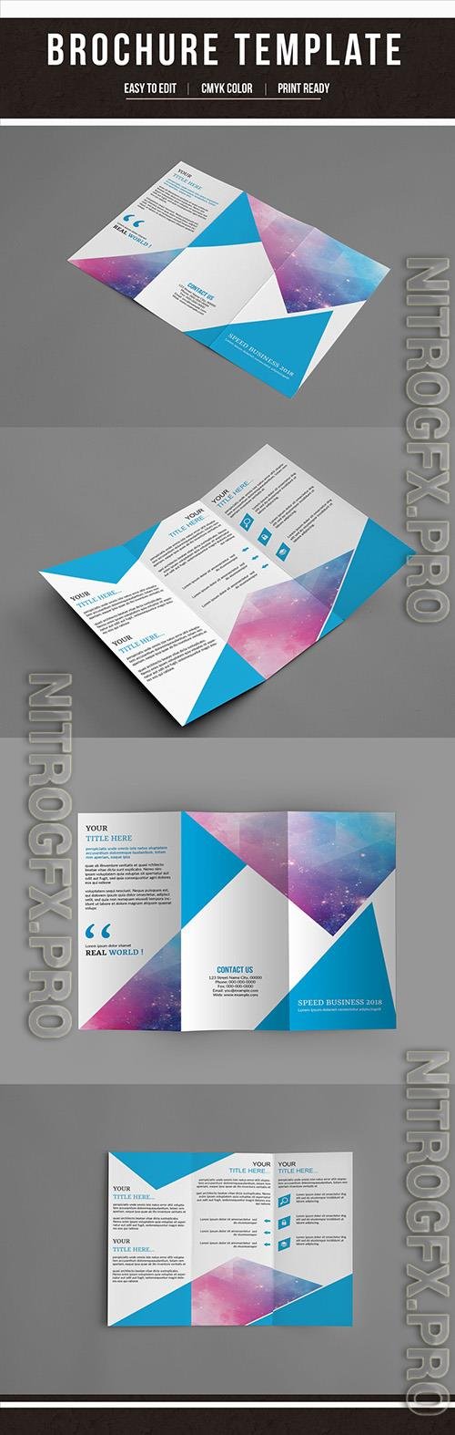 Business Brochure Layout with Triangular Design Elements 199626756