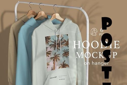 Hoodie MockUp on Hanger - 6717605