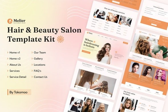 ThemeForest - Melier v1.0.0 - Hair & Beauty Salon Elementor Template Kit - 35216722