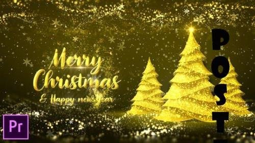 Golden Christmas Tree Wishes - Premiere Pro - 35238595