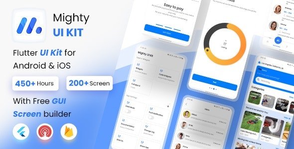 CodeCanyon - MightyUIKit v3.10.0 - Flutter 2.0 UI Kit with Screen Builder - 30183995