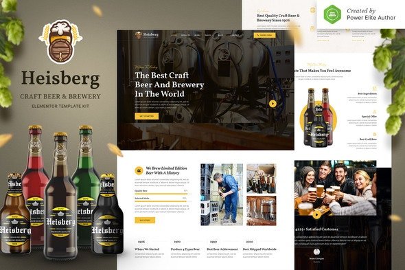 ThemeForest - Heisberg v1.0.0 - Craft Beer & Brewery Elementor Template Kit - 35355385