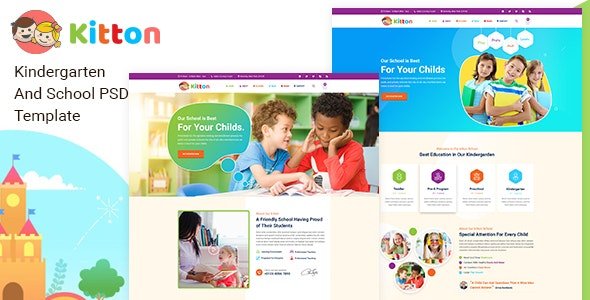 ThemeForest - Kitton v1.0 - Kids, Kindergarten And Pre-School PSD ...