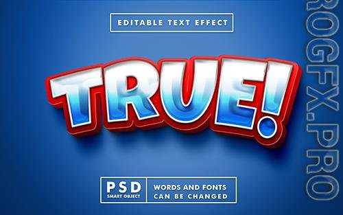 3d true text effect psd