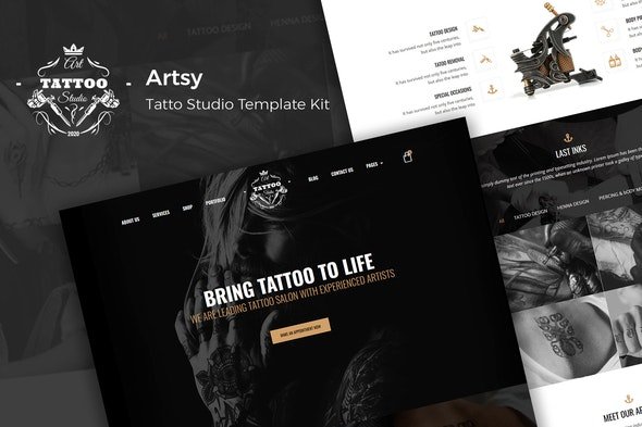 ThemeForest - Artsy v1.0.1 - Tattoo Studio Elementor Template Kit - 26412842