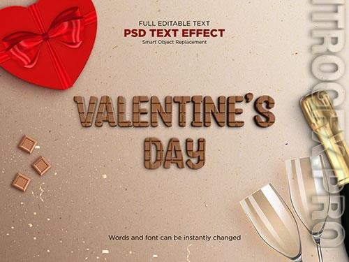 Valentines Day Text Effect Template PSD