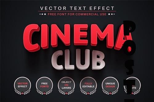 Cinema Club - Editable Text Effect - 6831521