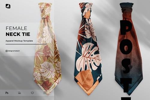 Female Necktie Mockup - 6763248
