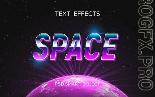 Spase abstract text effect PSD
