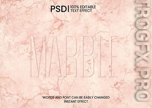 Pink marble text effect PSD