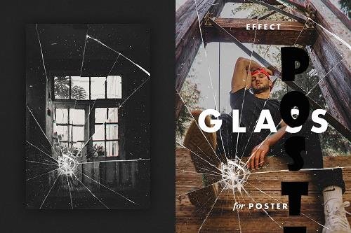 Glass Fracture Effect for Posters - 6807607