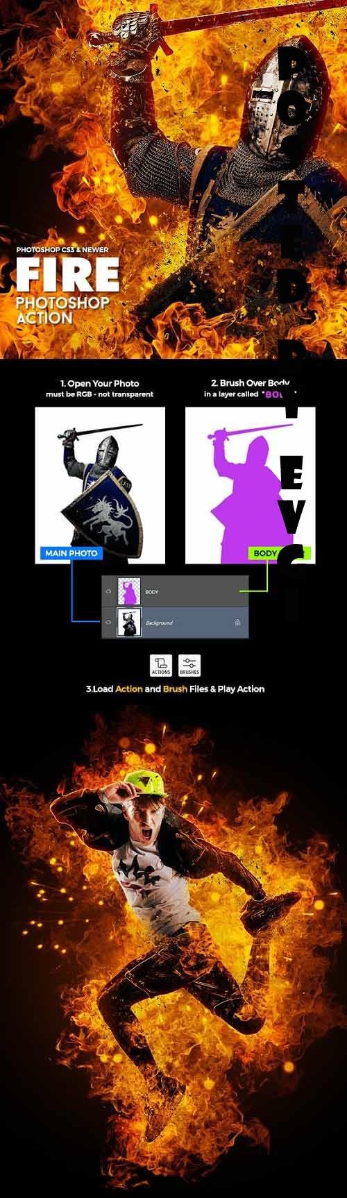 Fire Effect Photoshop Action - 35503232