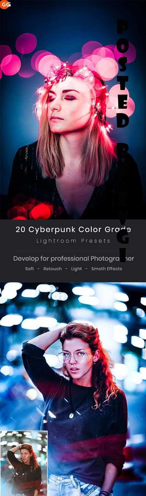 20 Cyberpunk Color Grade Lightroom Presets - 35394195