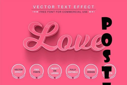 Love - Editable Text Effect - 6836673