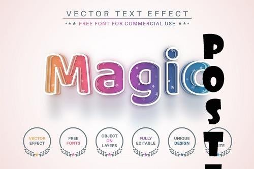Magic Rainbow - Editable Text Effect - 6861366