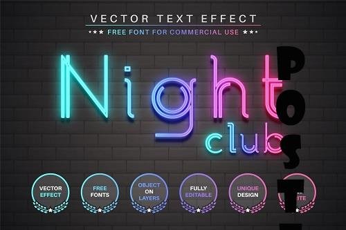 Night Club - Editable Text Effect - 6872462