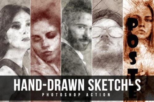 Hand Drawn Scratches Photoshop Actions