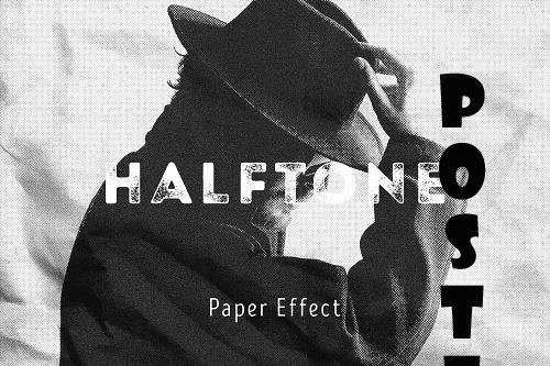 Halftone Paper Photo Effect - 6882490