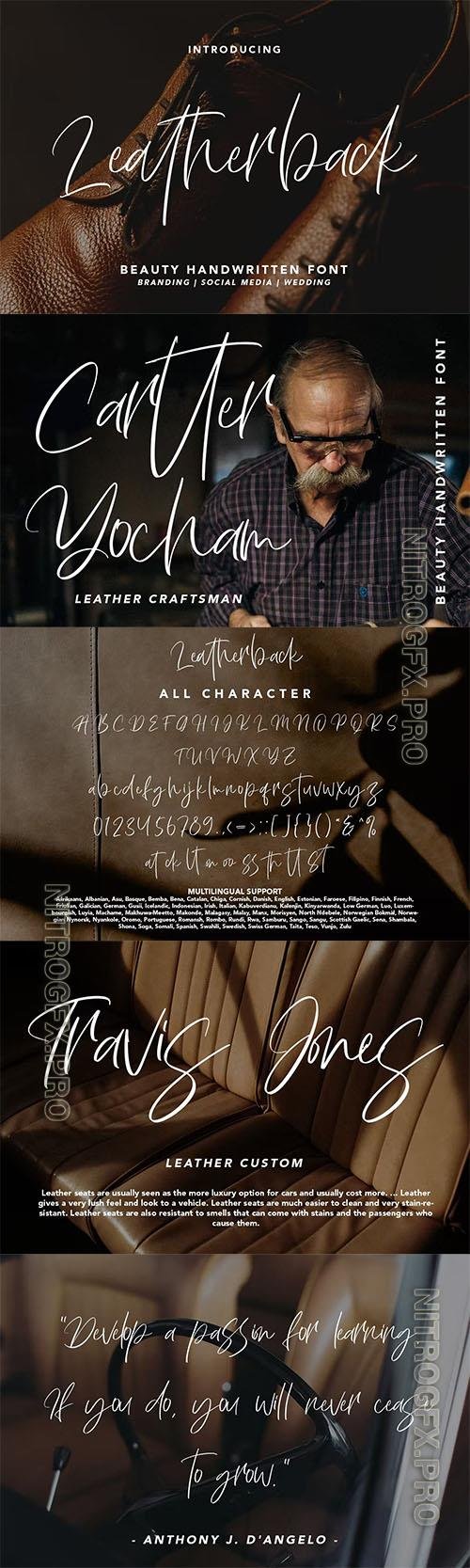 Leatherback - Beauty Handwritten Font