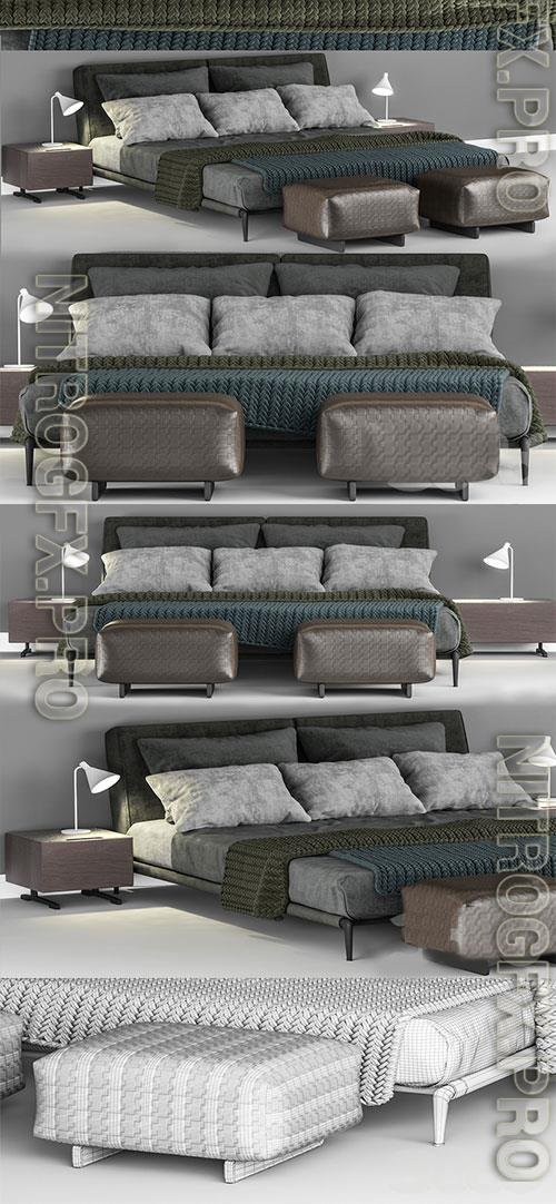 3D Models Bed Flexform Adda bed