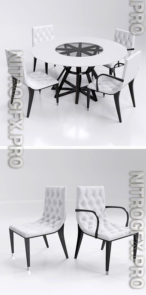 3D Models Table + chair 007