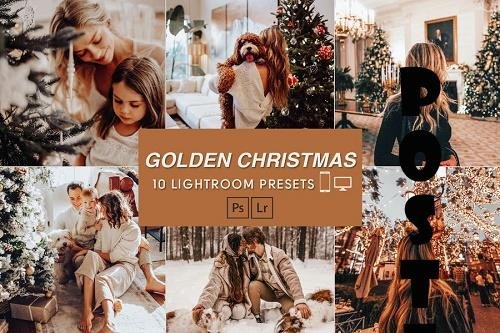 10 Golden Christmas Desktop & Mobile Presets