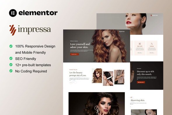 ThemeForest - Impressa v1.0.0 - Personal Stylist & Makeup Service Elementor Template Kit - 35811003