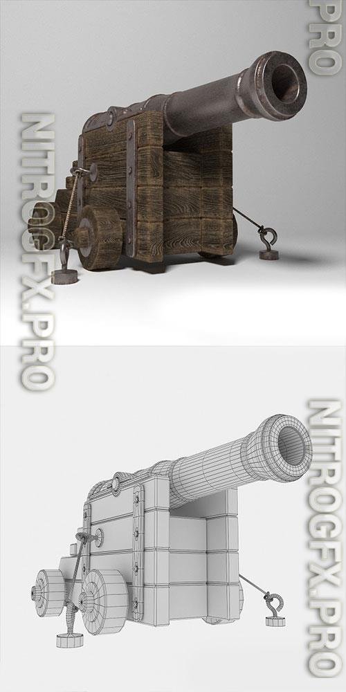 3D Models Antique cannon