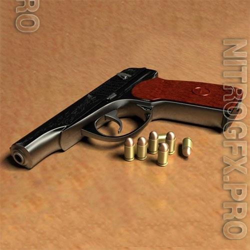 3D Models Makarov pistol 9 mm