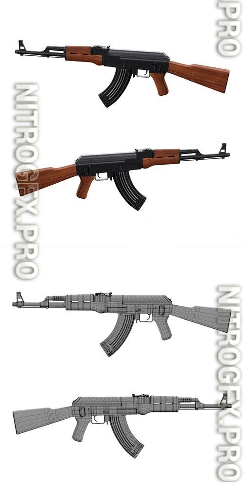 3D Models AK74 assault rifle