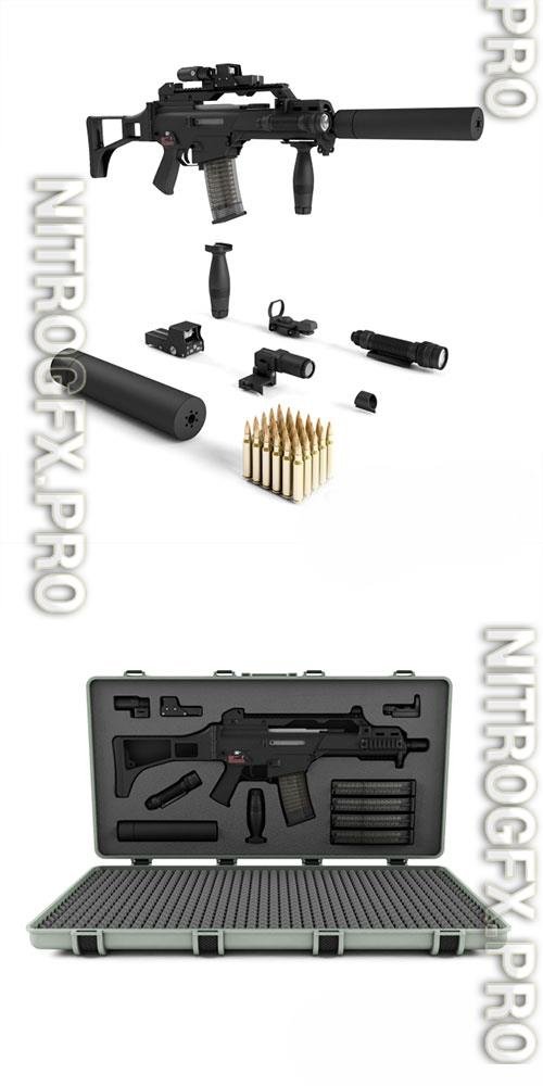 3D Models H&K G36C assault rifle