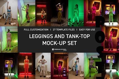 Leggings and Tank-Top Mock-Up Set - 6790394
