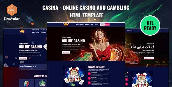 ThemeForest - Casina v1.0.0 - Online Casino And Gambling HTML Template - 35557298