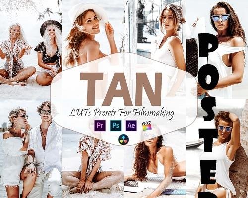 10 Tan Video LUTs Presets, Bronze Warm LUT preset, Fashion Portrait filter