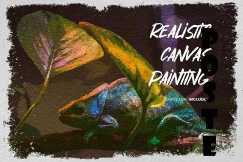 Realistic Canvas Painting Photo Effect