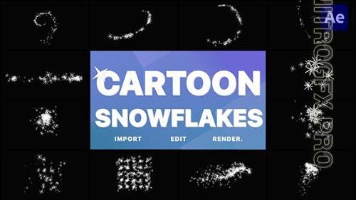 Cartoon Snowflakes And Snowfalls | After Effects 36107592